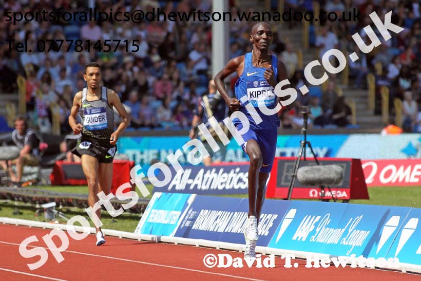 Asbel Kiprop (KEN) wins the mens 1500 metres, IAAF Diamond League, Birmingham. Photo: David T. Hewitson/Sports for All Pics